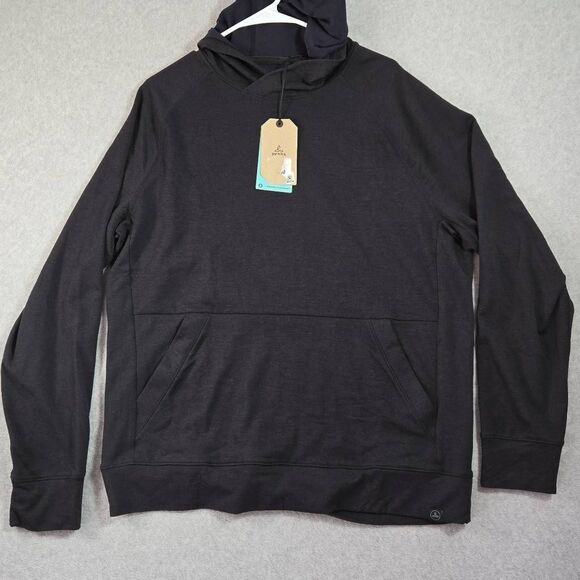 prAna Men’s Altitude Tracker Full Zip Hoodie II In Black Large NEW $120 - Picture 1 of 11